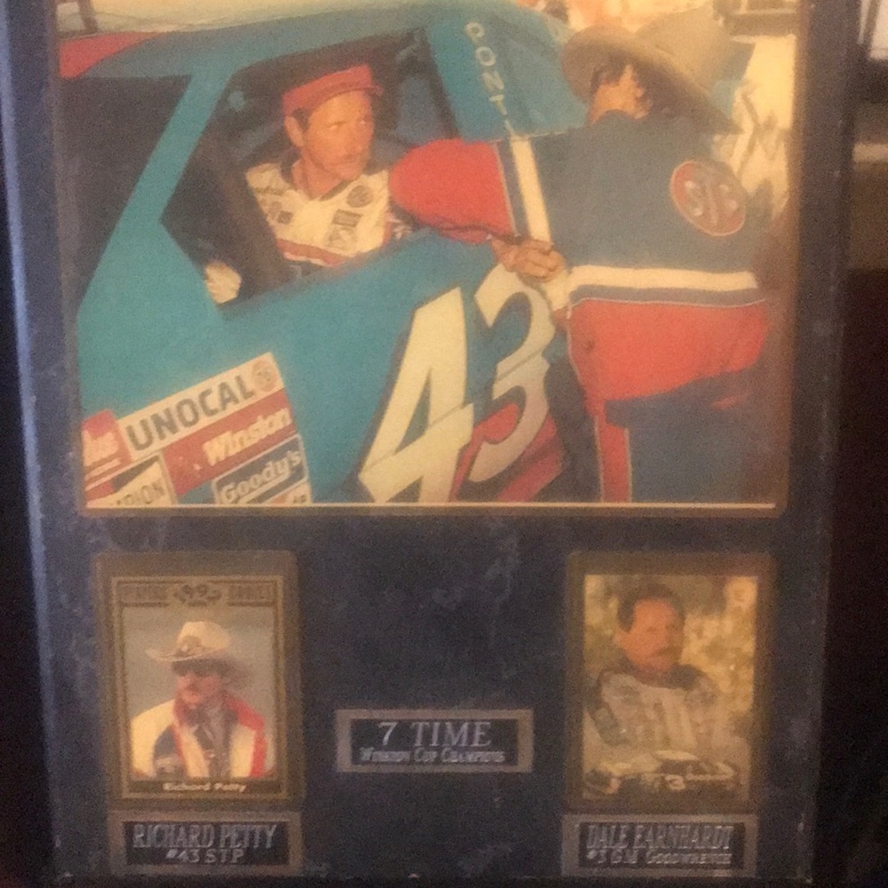 Richard petty and dale Earnhardt early 80s plaque